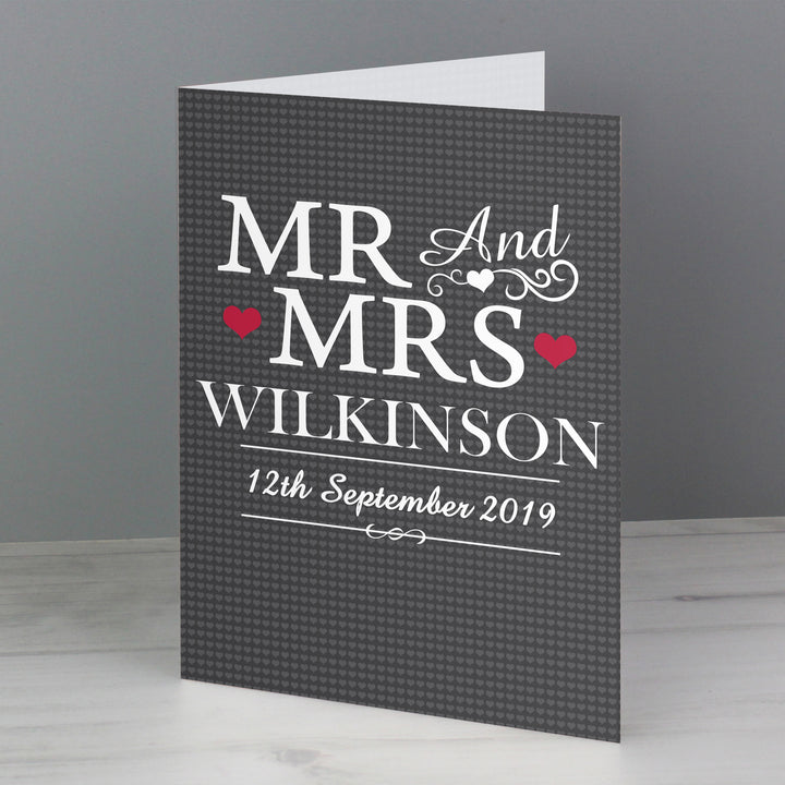 Personalised Mr & Mrs Card - part of the Gifts Finder Personalised Wedding Gifts collection