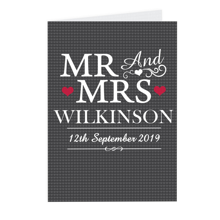 Personalised Mr & Mrs Card - part of the Gifts Finder Personalised Wedding Gifts collection