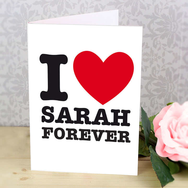 Buy Personalised I HEART Card available now at www.giftsfinder.co.uk