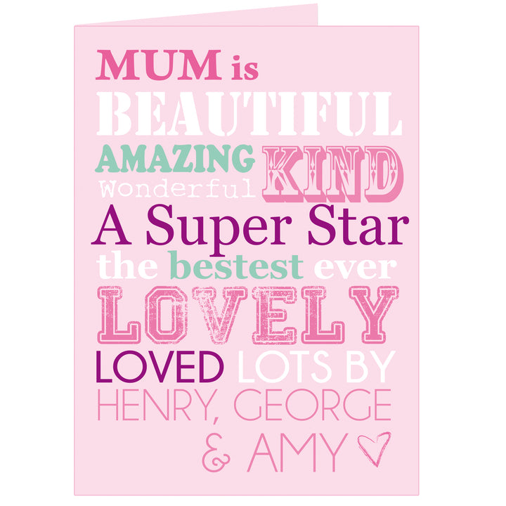 Personalised She Is... Card in gift category Personalised Cards