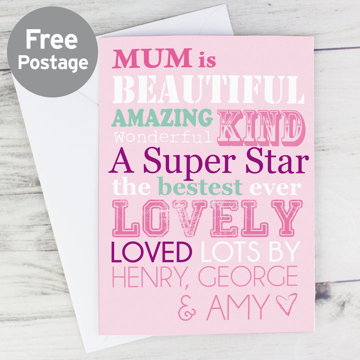 Personalised She Is... Card in gift category Personalised Cards