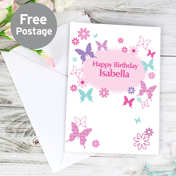 Buy Personalised Butterfly Card available now at www.giftsfinder.co.uk