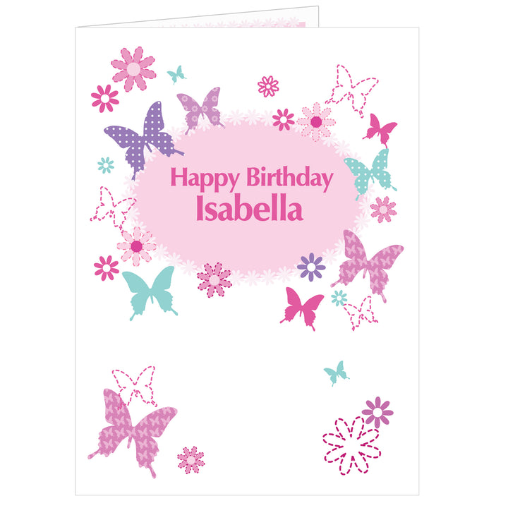 Buy Personalised Butterfly Card available now at www.giftsfinder.co.uk