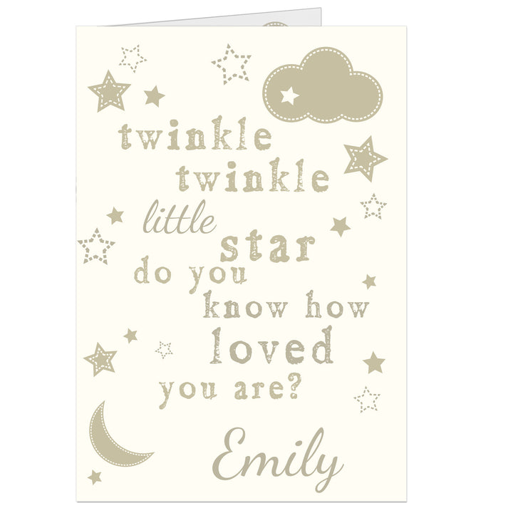 Personalised Twinkle Twinkle Card in gift category Personalised Cards