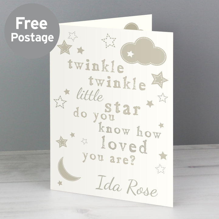 Personalised Twinkle Twinkle Card in gift category Personalised Cards