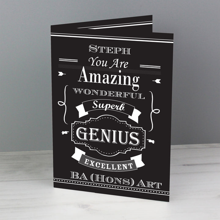 Personalised Vintage Typography Card - part of the Gifts Finder Personalised Cards collection