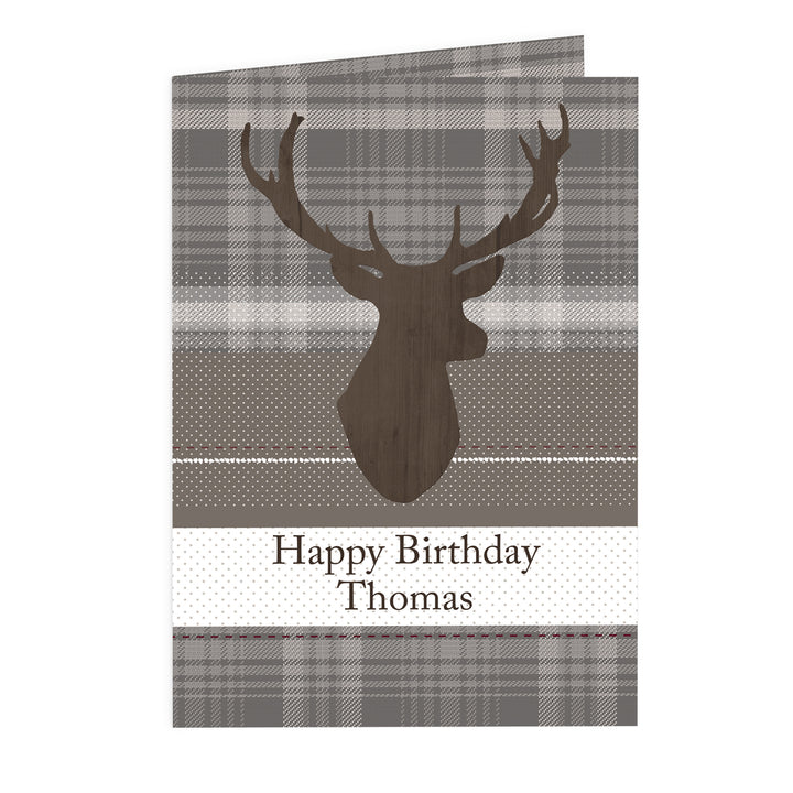 Buy Personalised Highland Stag Card at www.giftsfinder.co.uk