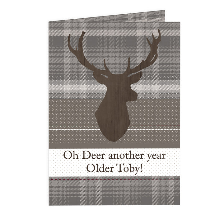 Buy Personalised Highland Stag Card at www.giftsfinder.co.uk