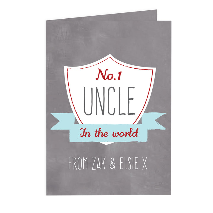 Personalised No.1 Shield Card - part of the Gifts Finder Personalised Cards collection