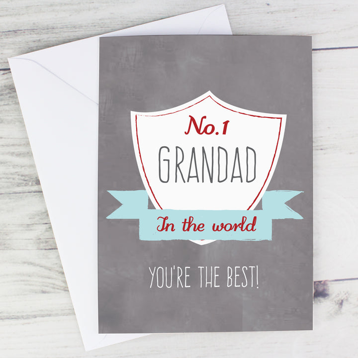 Buy Personalised No.1 Shield Card at www.giftsfinder.co.uk