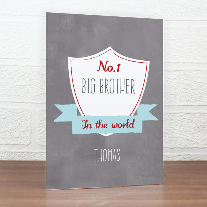 Buy Personalised No.1 Shield Card at www.giftsfinder.co.uk