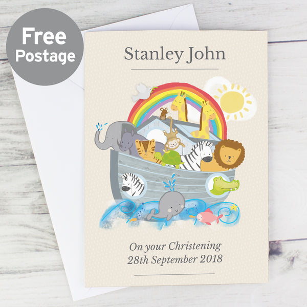 Buy Personalised Noah's Ark Card at www.giftsfinder.co.uk