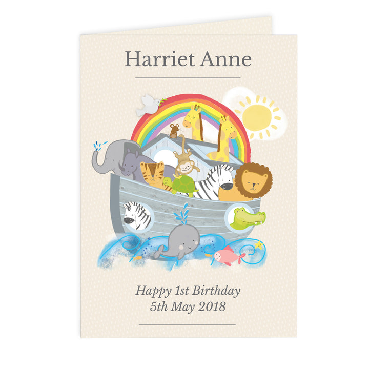 Buy Personalised Noah's Ark Card at www.giftsfinder.co.uk