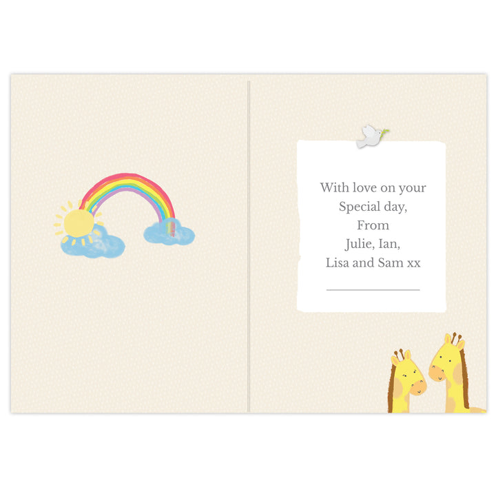 Buy Personalised Noah's Ark Card at www.giftsfinder.co.uk