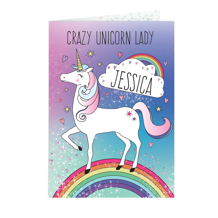 Buy Personalised Unicorn Card at www.giftsfinder.co.uk