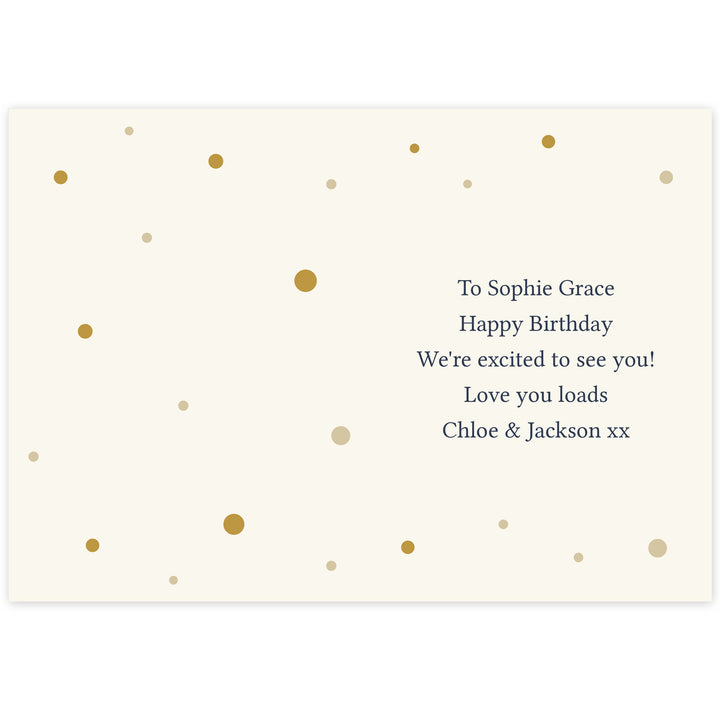 Personalised Gold Champagne Flutes Card - part of the Gifts Finder Personalised Cards collection