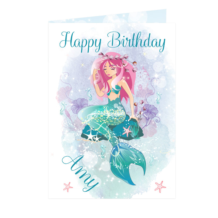 Personalised Mermaid Card - part of the Gifts Finder Personalised Cards collection