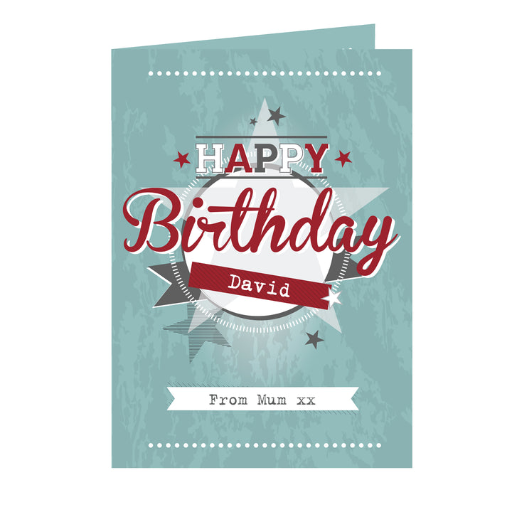 Personalised 50S Retro Card - part of the Gifts Finder Personalised Cards collection