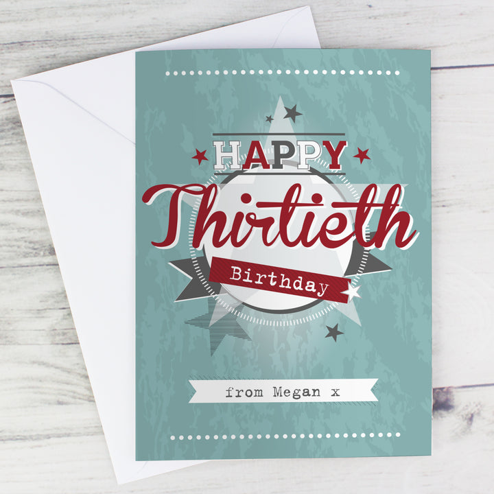 Personalised 50S Retro Card - part of the Gifts Finder Personalised Cards collection