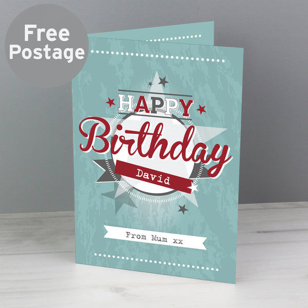 Buy Personalised 50s Retro Card at www.giftsfinder.co.uk