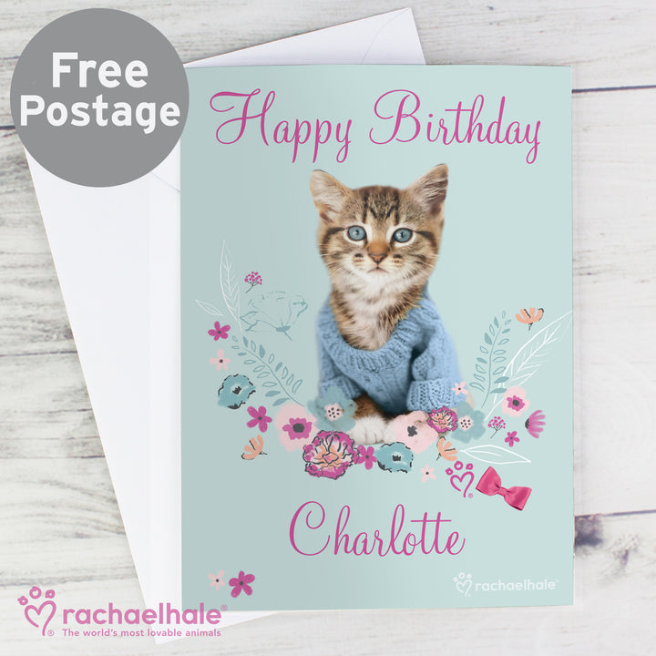 Buy Personalised Rachael Hale Cute Kitten Card at www.giftsfinder.co.uk