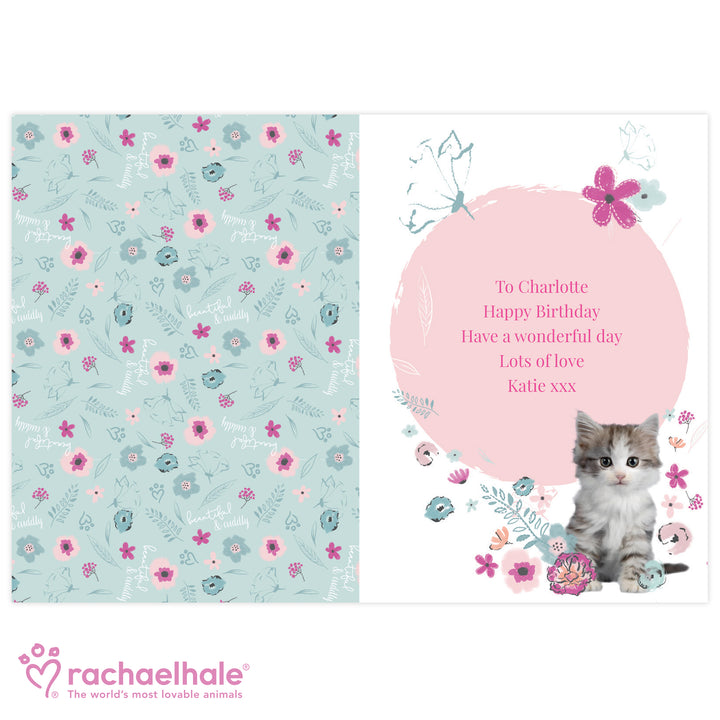 Buy Personalised Rachael Hale Cute Kitten Card at www.giftsfinder.co.uk