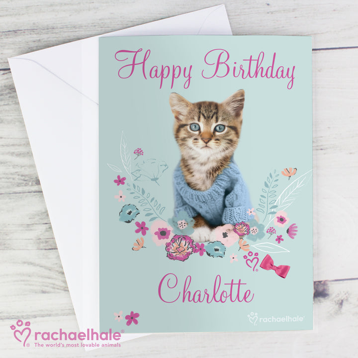 Buy Personalised Rachael Hale Cute Kitten Card at www.giftsfinder.co.uk