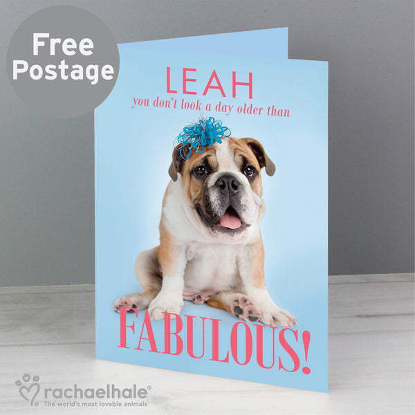 Buy Personalised Rachael Hale Fabulous Birthday Card at www.giftsfinder.co.uk