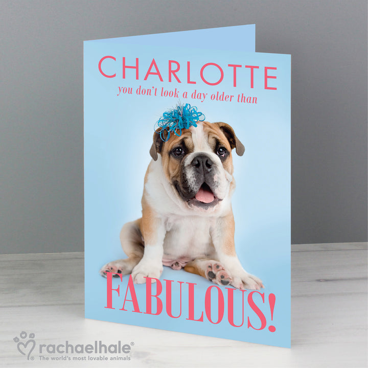 Buy Personalised Rachael Hale Fabulous Birthday Card at www.giftsfinder.co.uk