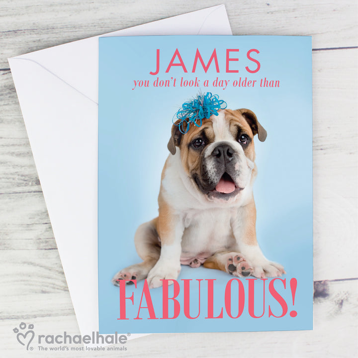 Buy Personalised Rachael Hale Fabulous Birthday Card at www.giftsfinder.co.uk