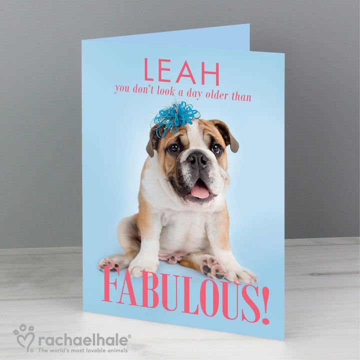 Buy Personalised Rachael Hale Fabulous Birthday Card at www.giftsfinder.co.uk