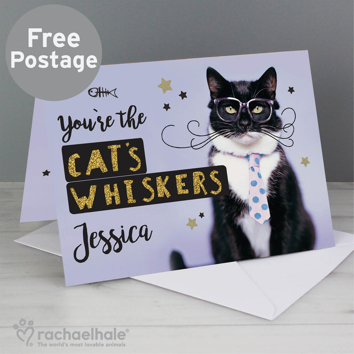 Buy Personalised Rachael Hale Youre the Cats Whiskers Card at www.giftsfinder.co.uk