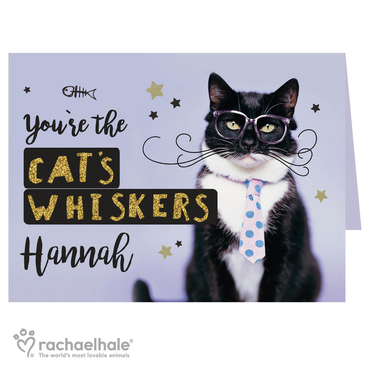 Buy Personalised Rachael Hale Youre the Cats Whiskers Card at www.giftsfinder.co.uk