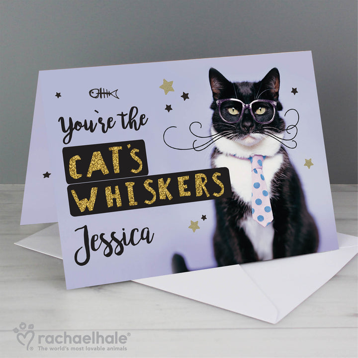 Buy Personalised Rachael Hale Youre the Cats Whiskers Card at www.giftsfinder.co.uk