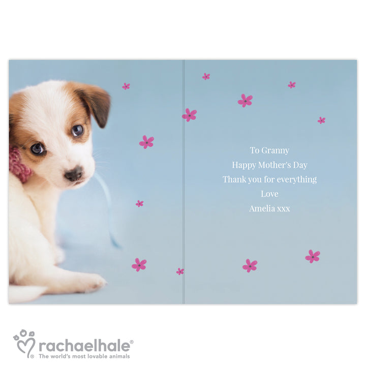 Buy Personalised Rachael Hale 'Just for You' Puppy Card at www.giftsfinder.co.uk