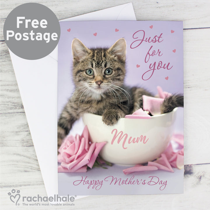 Buy Personalised Rachael Hale 'Just for You' Kitten Card at www.giftsfinder.co.uk