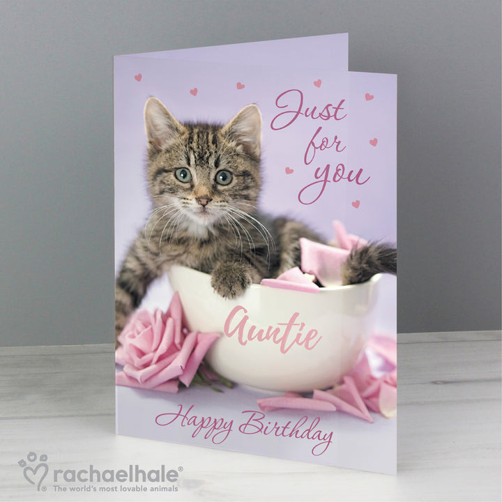 Buy Personalised Rachael Hale 'Just for You' Kitten Card at www.giftsfinder.co.uk