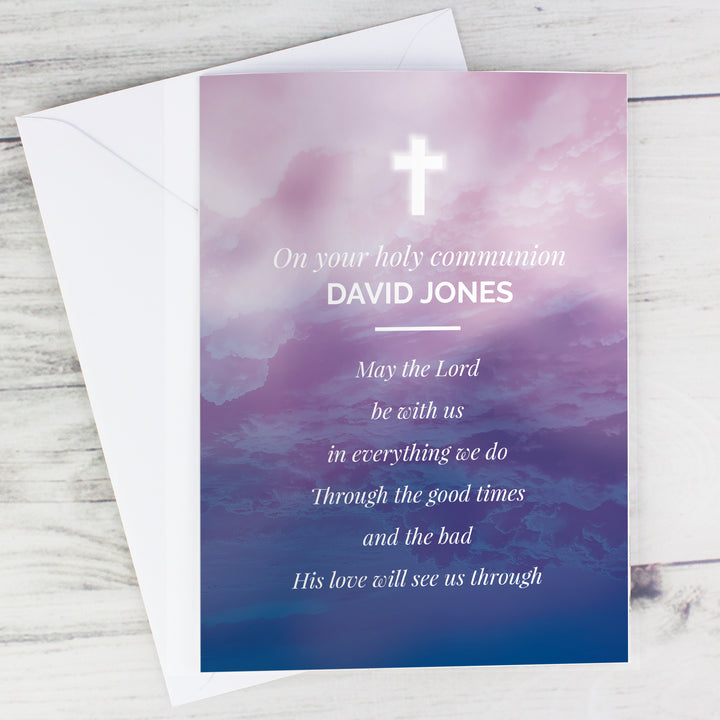 Buy Personalised In Loving Memory Cross Card at www.giftsfinder.co.uk