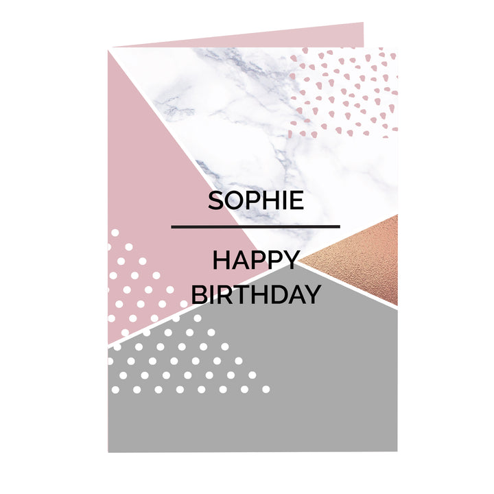 Personalised Geometric Card - part of the Gifts Finder Personalised Cards collection