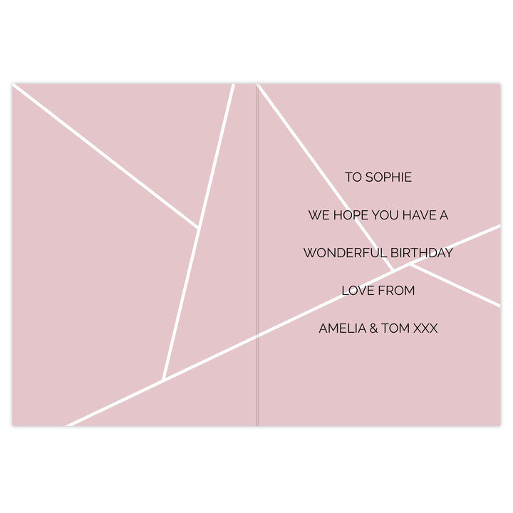 Personalised Geometric Card - part of the Gifts Finder Personalised Cards collection