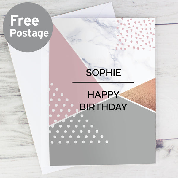 Buy Personalised Geometric Card at www.giftsfinder.co.uk