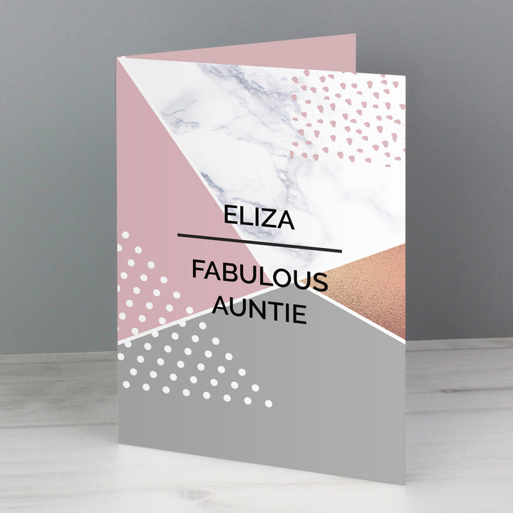 Personalised Geometric Card - part of the Gifts Finder Personalised Cards collection