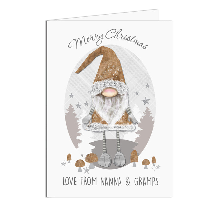 Buy Personalised Scandinavian Christmas Gnome Card at www.giftsfinder.co.uk