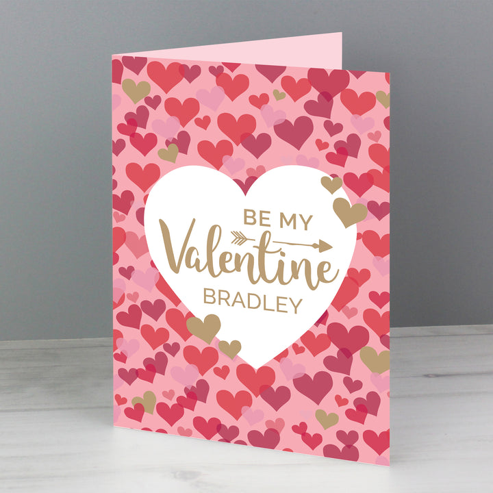 Buy Personalised Valentine's Day Confetti Hearts Card at www.giftsfinder.co.uk