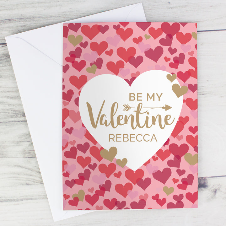 Buy Personalised Valentine's Day Confetti Hearts Card at www.giftsfinder.co.uk