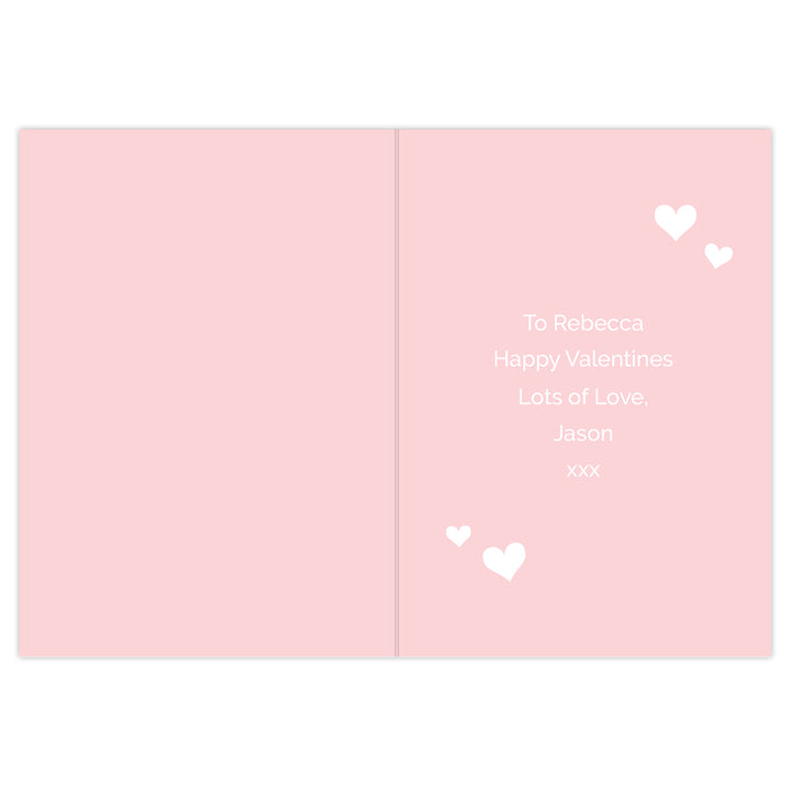 Buy Personalised Valentine's Day Confetti Hearts Card at www.giftsfinder.co.uk