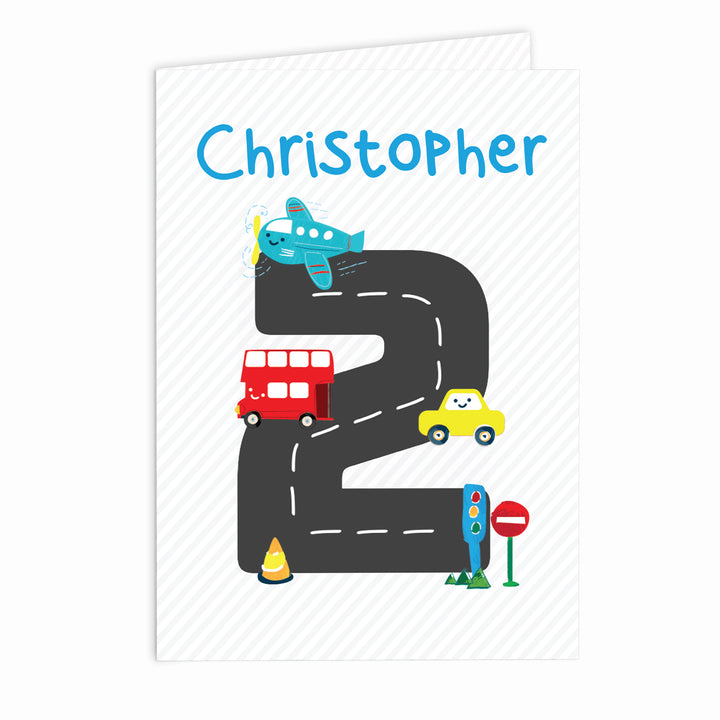 Personalised Vehicles Birthday Card - part of the Personalised Birthday Cards collection