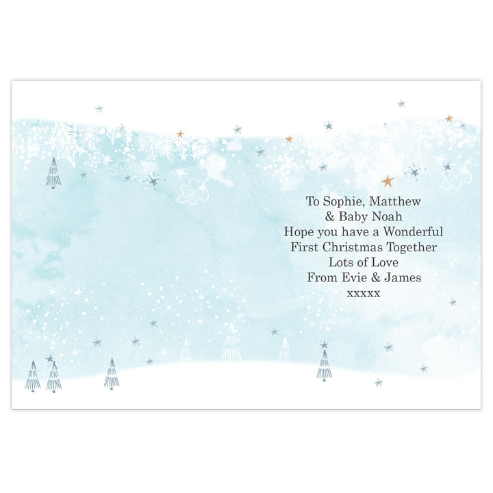 Buy Personalised Polar Bear '1st Christmas As A Family' Card at www.giftsfinder.co.uk