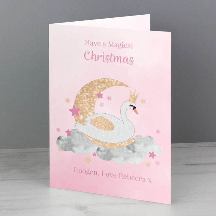 Personalised Swan Lake Card - part of the Gifts Finder Personalised Cards collection