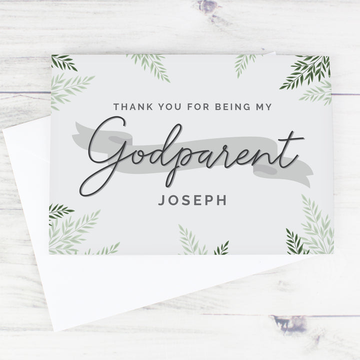 Personalised Godparent Card - part of the Gifts Finder Personalised Cards collection